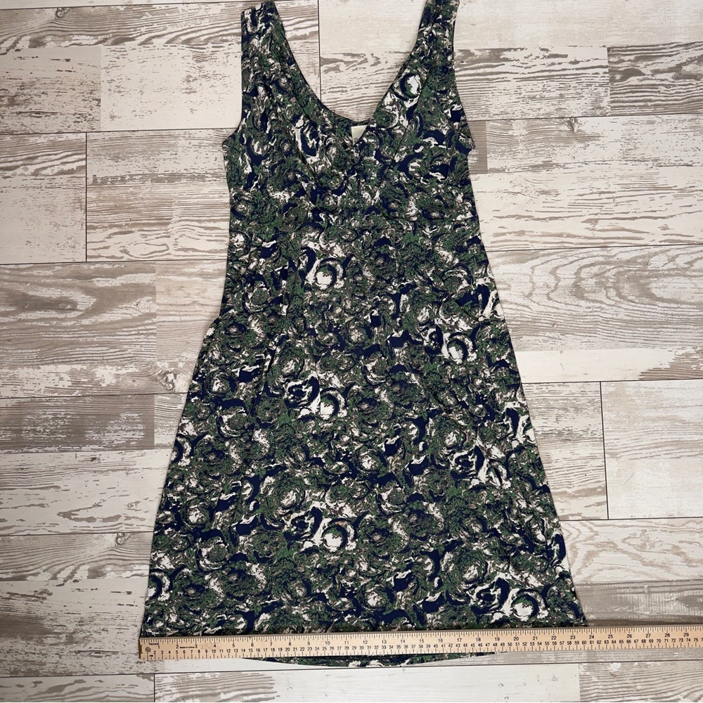 Porridge Anthropologie Sleeveless Floral Midi Dress Women’s XS Green Blue - Picture 10 of 11